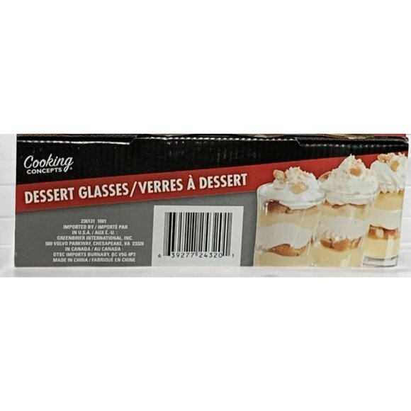 Cooking Concepts Dessert Glasses 1.5 Oz Set Of 3 Bonus Extra Glass Included - Picture 2 of 6